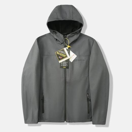 户外防风防泼水秋冬男士休闲加绒软壳连帽夹克潮 商品图3