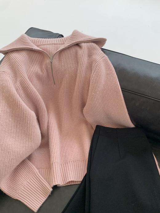 【高品质私服】【IC粉色半拉链套头针织衫】甄选来自高原的珍贵牦牛绒，兼顾温暖与造型感G1646-CC【无标出货 介意慎拍】 商品图13