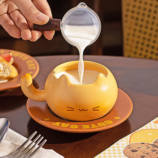 摩登主妇陶瓷咖啡杯碟高颜值生日礼物女家用喝水杯可爱杯子马克杯 商品图1