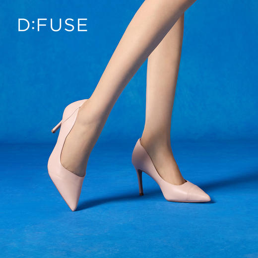 Dfuse迪芙斯2026春季新款尖头软边柔软羊皮通勤单鞋细高跟鞋女鞋DFE1111003 商品图2
