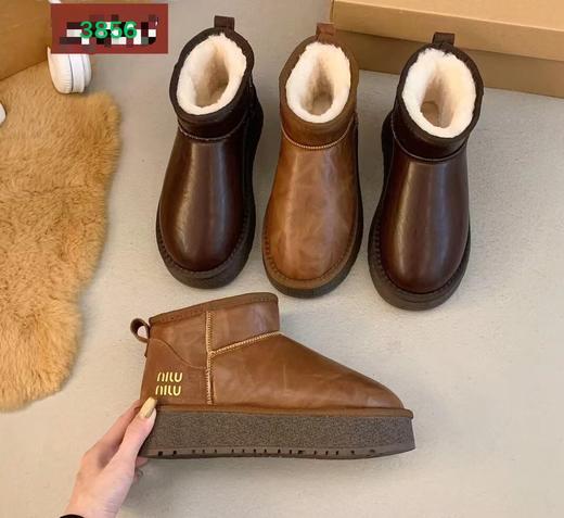 【HF】无忧购“清仓福利”冬季防水皮面棉鞋加绒加厚防水女款雪地靴3811/3823/3825/3856（截单后3-5天发货） 商品图14
