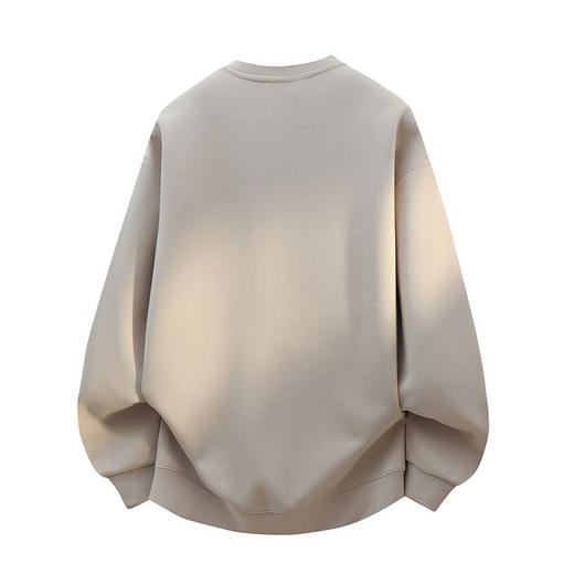 罗蒙春秋款男士落肩设计假两件卫衣百搭通勤宽松休闲上衣圆领套头卫衣 商品图4