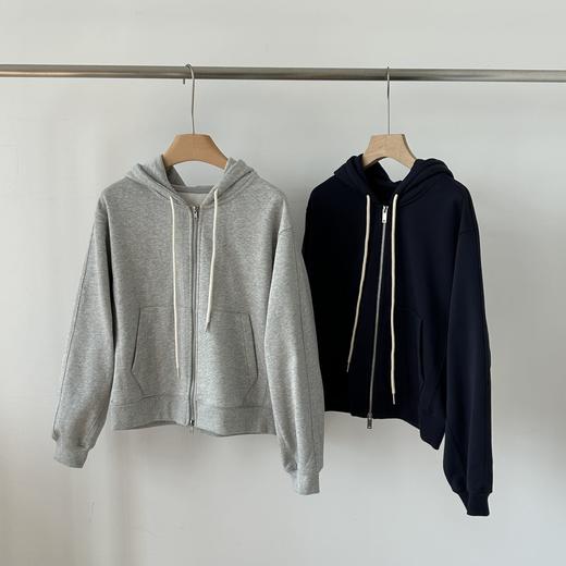 老米优品🎈3-5天！韩代同款！《松弛感薄绒连帽卫衣外套》超洋气百搭~ 宽松落肩袖，显瘦慵懒，冬季内搭，春季外穿！WT260119A 商品图10