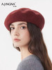 【羊毛贝雷帽】阿菁娜冬季新款澳洲美利奴羊毛贝雷帽云朵触感亲肤保暖秋冬基础帽型F30D327002 商品缩略图3