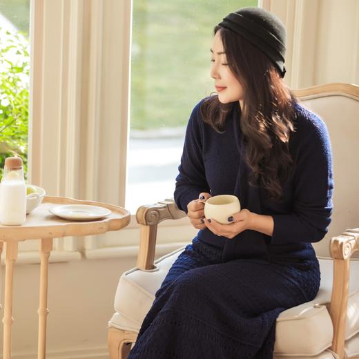 【林栖设计小店】红颜新禧|复古优雅百搭多色肌理感2026春新款毛织半身裙G1961384 商品图2