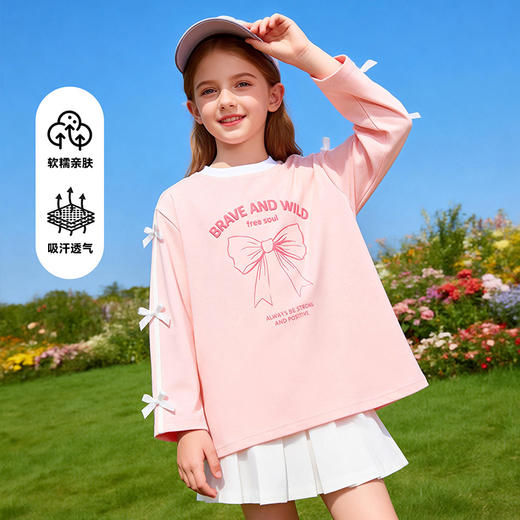 贝贝怡女童长袖T恤ZB1FS022 商品图2