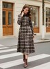 L57126-1#开襟品质款格子连衣裙 商品缩略图0
