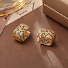 雀说 法式轻奢豹纹耳扣高级感时尚气质锆石耳环E811245 商品缩略图2