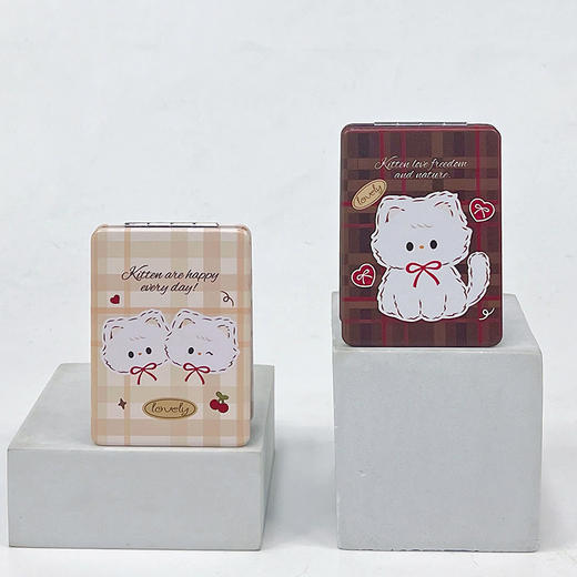 美拉德萌猫便携镜折叠化妆镜-纪念日百货门店同款169643079 商品图1