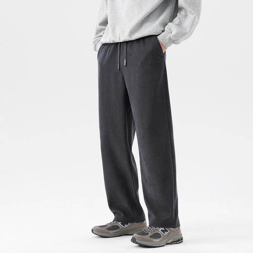 GXG男装秋季时尚松紧腰系绳宽松直筒百搭舒适男式休闲裤K&C 商品图5