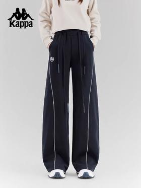 【春上新】【7折】6楼卡帕Kappa新款运动长裤女款阔腿裤索罗娜抽绳侧条纹裤直筒裤原价599现价419