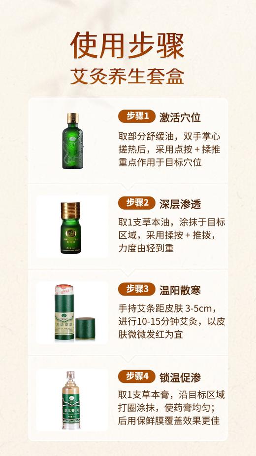 【艾灸养生套盒】【芳华绽放  胸部】【和韵生香  脾胃】【花语秘境  盆腔】 商品图1
