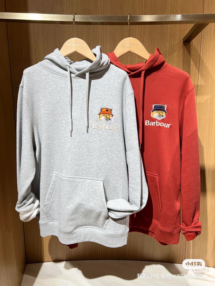 魏大勋同款！Barb**ur 合作款加绒厚卫衣，现货