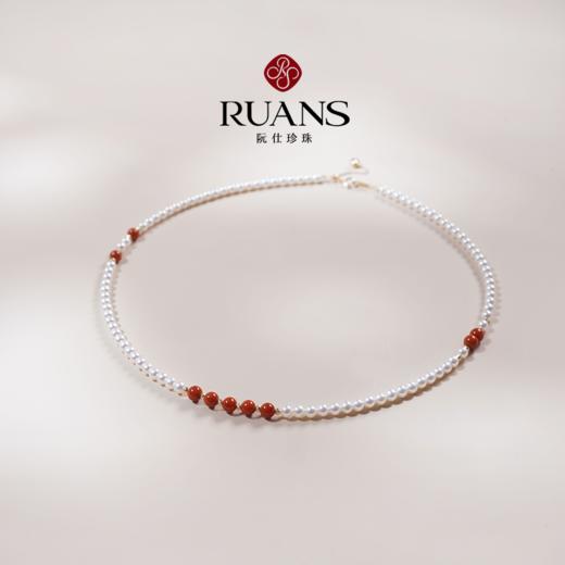 阮仕珍珠 鸿运系列K金 淡水珍珠项链 3.5-4mm 正圆 极微瑕 极强光 商品图1