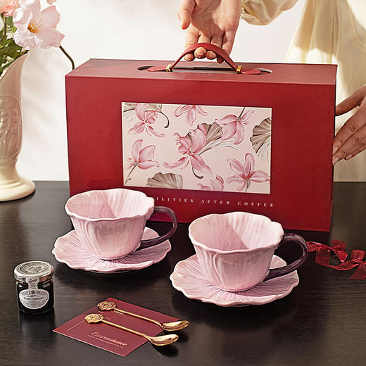 摩登主妇三色堇釉下彩咖啡杯碟家用送礼2026新款乔迁搬家新婚结婚礼物 商品图1