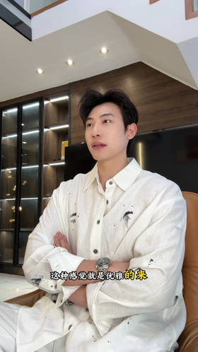 2618012SDSA男士秋冬新款痞帅男装潮牌高街泼墨印花设计长袖衬衫百搭时尚