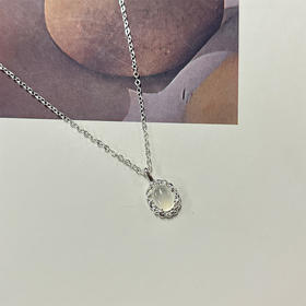 轻奢高级感 纯银椭圆白色项链-纪念日百货门店同款 163001577