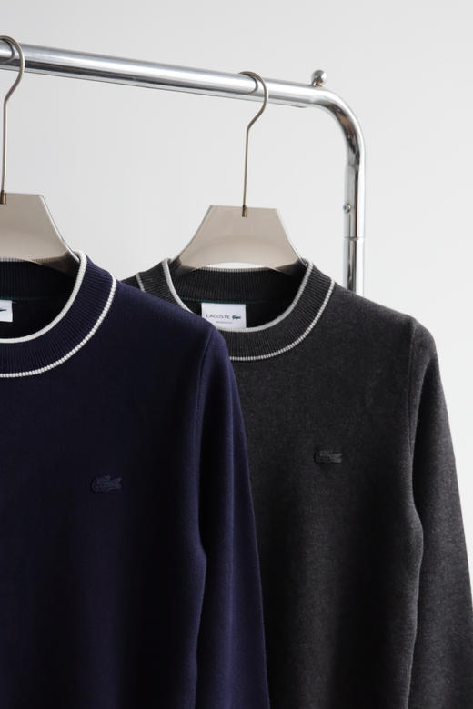 L.A.C 法渔 男装圆领套头撞色领口针织衫毛衣 MY153 商品图3