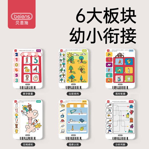 【美式早教❗️儿童逻辑思维训练机】逻辑进阶3合1，6大板块幼小衔接，操作简单，智能语音引导，学习机卡片早教机幼儿有声点读机专注力QQ 商品图2