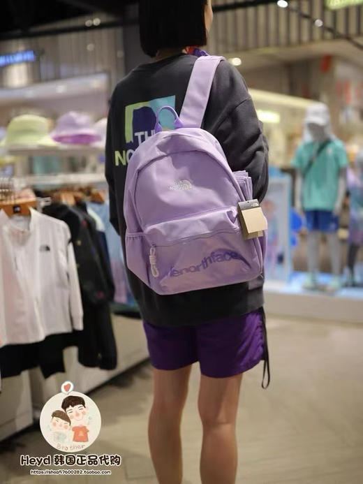韩单 TNF背面儿童护脊减负超轻背包户外野餐包双肩包！尺寸：37-13-38 商品图9