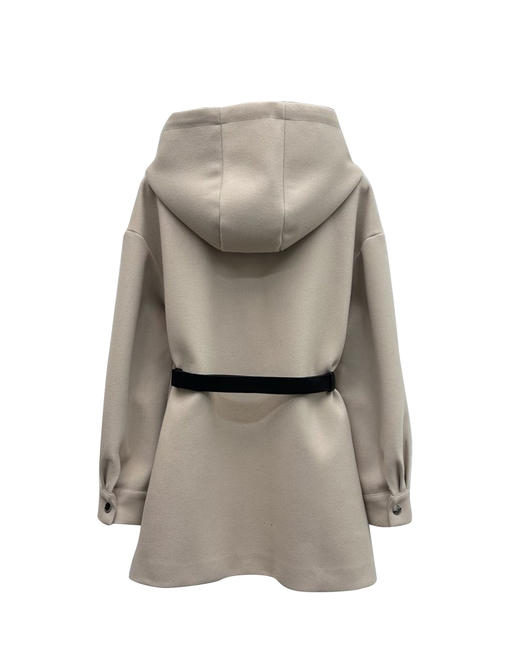 女款毛呢中长款连帽外套zh020 商品图1