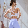 【限时秒】YOGACODE【火树银花系列】瑜伽内衣女带胸垫裸感交叉美背一体式运动内衣健身文胸DWC116112 商品缩略图3