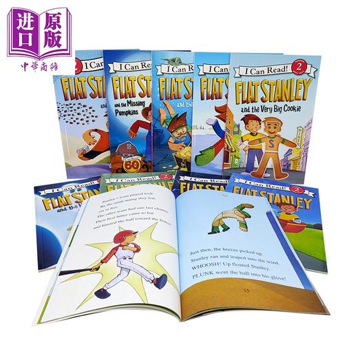 【中商原版】我可以读 扁平斯坦利10册 I Can Read Flat Stanley 英文原版 儿童英语阅读分级 470L~520L 送音频 具体询客服 商品图2