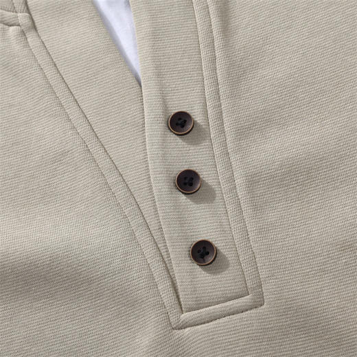 罗蒙春秋款男士落肩设计假两件卫衣百搭通勤宽松休闲上衣圆领套头卫衣 商品图6