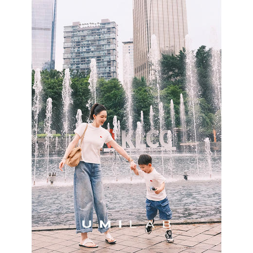 UMILAB｜骐骥*新年系列 科技奶油棉软糯亲肤小马刺绣修身T恤T787W 商品图4