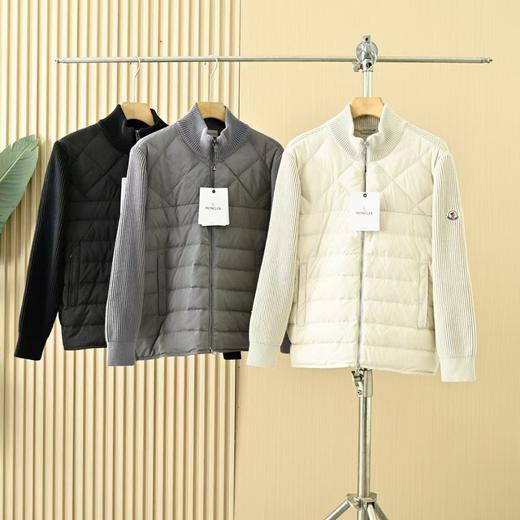 男款毛衣羽绒服 Moncler 蒙口针织立领毛衣羽绒拼接连帽羽绒服 商品图0