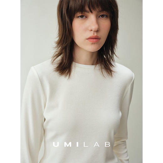UMILAB｜糯糯T*慕斯羊毛棉混纺软糯回弹修身显瘦百搭长袖T恤T783W 商品图3