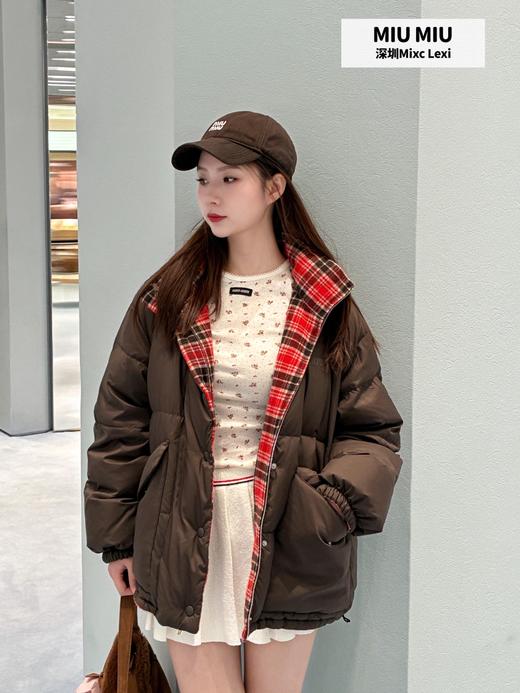只可换码！不可退！缪缪 25FW秋冬新款 双面穿立领羽绒服外套（DQJ*MM） 商品图0