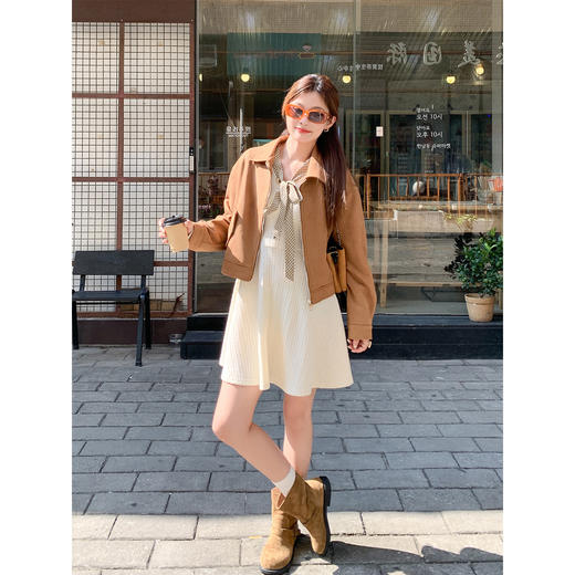 <曾小咸推荐>现货秒杀 ！微信超特价！韩系v领长袖针织连衣裙229.99 日常110 立减 秒杀99.99！！ 商品图2