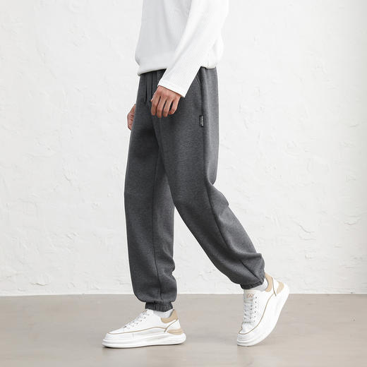 GXG男装25秋季时尚弹力松紧腰抽绳垂感亲肤束脚裤男式休闲长裤K&C 商品图1