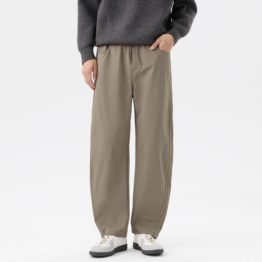 GXG男装秋季时尚百搭潮牌宽松直筒弯刀裤户外运动男式休闲裤子K&C 商品图5