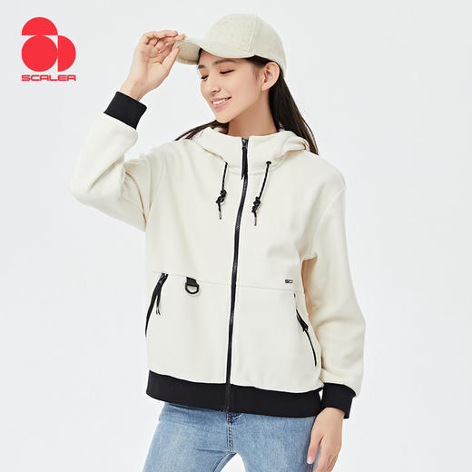 +【乐粉专属】SCALER思凯乐户外抓绒衣男女春秋季抗静电加厚羊羔绒外套保暖立领F5212516/F5202516 商品图0