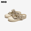【上新】MIO米奥女鞋拖鞋2026夏季新款亮片木耳纱边板鞋运动包头拖凉鞋M262251314 商品缩略图2