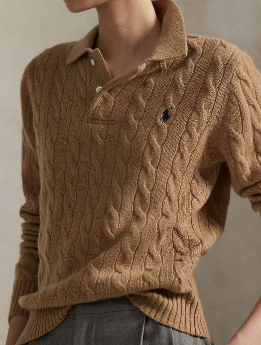 RL拉夫劳*polo绞花翻领套头毛衣101006 商品图11