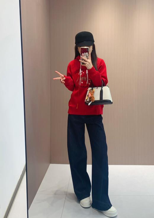 雅莹唐嫣同款骏马奔腾刺绣连帽卫衣 商品图12