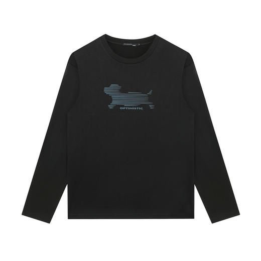 GXG男装【100%棉】秋季卡通简笔小狗圆领休闲男式长袖T恤K&C 商品图2