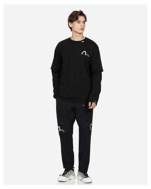 福神EVISU KURO 男士LOGO海鸥印花简约潮流宽松 卫裤 休闲裤 商品图0