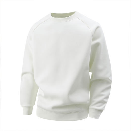 罗蒙男士春秋款卫衣纯色圆领插肩袖百搭通勤舒适弹力男士上衣套头卫衣 商品图1