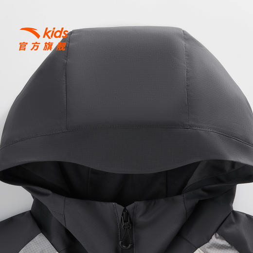 安踏儿童冲锋衣男大童两件套上衣2026年新款户外保暖防水连帽外套T52616604 商品图3