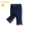 巴拉巴拉童装宝宝裤子婴儿长裤女童喇叭裤花边裤脚加绒温暖舒适潮 商品缩略图2