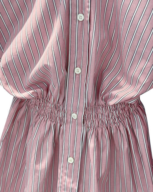 女款一字肩条纹衬衫裙fe017 商品图3