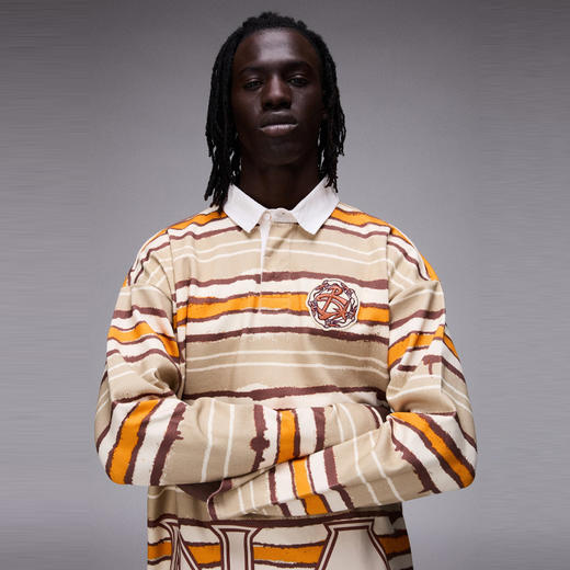 Napapijri 男士字母徽标棉质长袖polo衫 条纹 NP0A8B37SNO1 商品图2