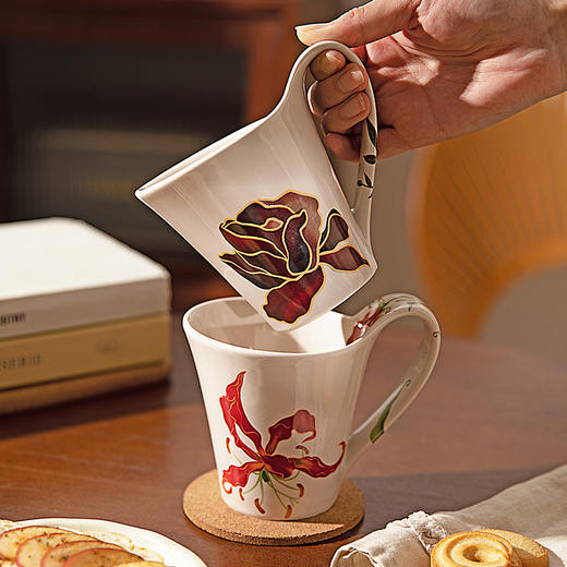 摩登主妇陶瓷马克杯高级感轻奢生日礼物高颜值家用喝水杯咖啡杯子 商品图2