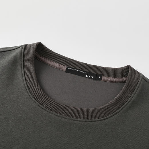 GXG男装25秋季时尚潮流口袋简约百搭运动宽松休闲男式圆领卫衣K&C 商品图10