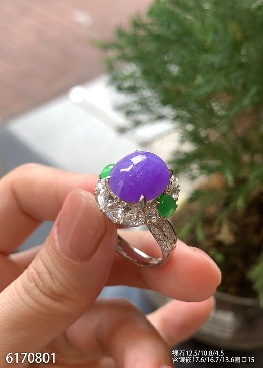 紫罗兰蛋面戒指【6170801】具体价格微信咨询 商品图0