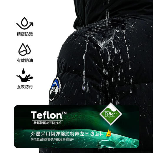 +【乐粉专属】[鹅绒900蓬PRO]思凯乐羽绒服男女过膝长款冬季加厚黑色防寒服外套F6115498/F6105498 商品图1